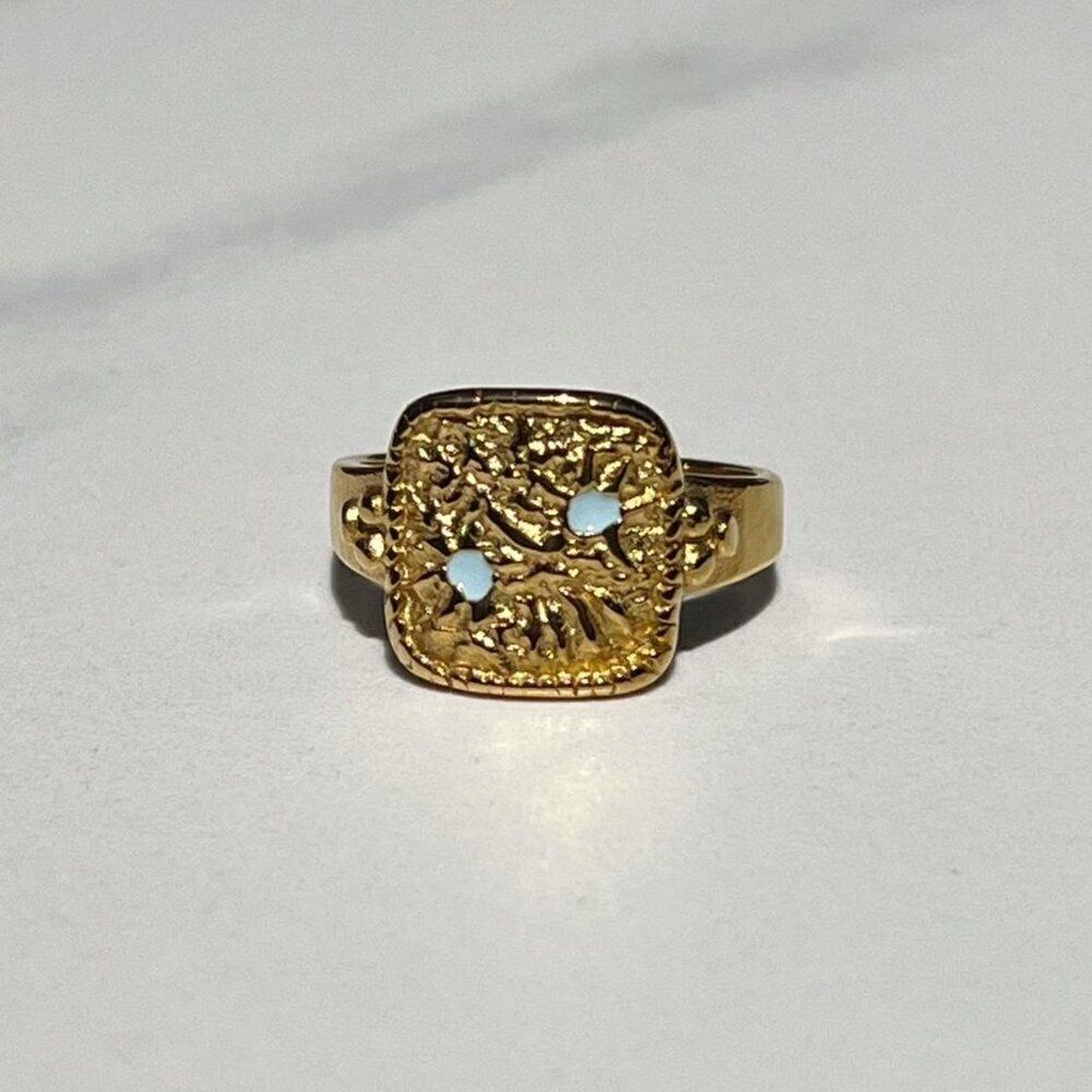 New! “Cleo” Textured Gold Ring
